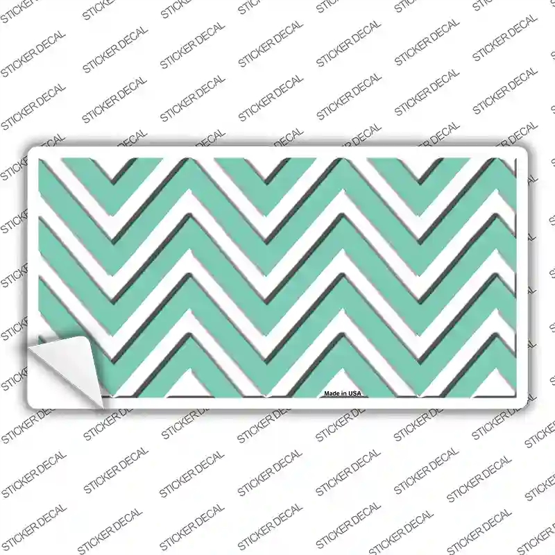 LP-4481s-XL Mint Chevron Novelty Sticker Decal, Extra Large