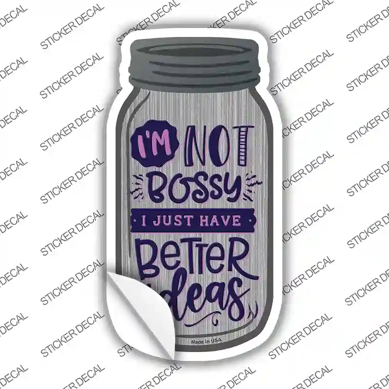 MJ-324s-L Just Have Better Ideas Novelty Mason Jar Sticker Decal, Large