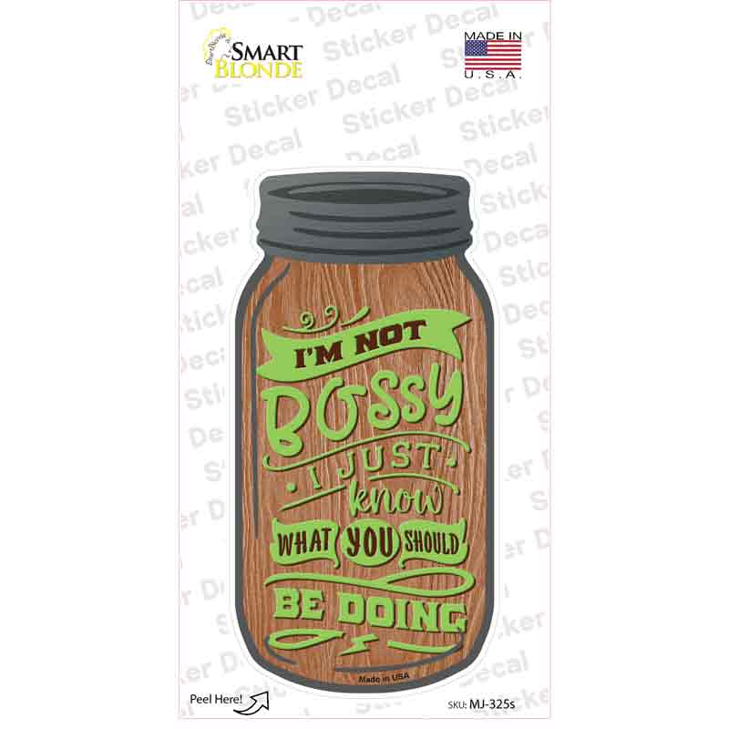 MJ-325s-M Just Know What You Should Do Novelty Mason Jar Sticker Decal, Medium