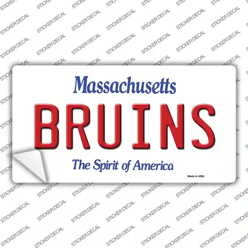 LP-2288s-XL Bruins Massachusetts State Novelty Sticker Decal, Extra Large