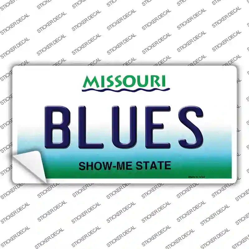LP-2289s-XL Blues Missouri State Novelty Sticker Decal, Extra Large