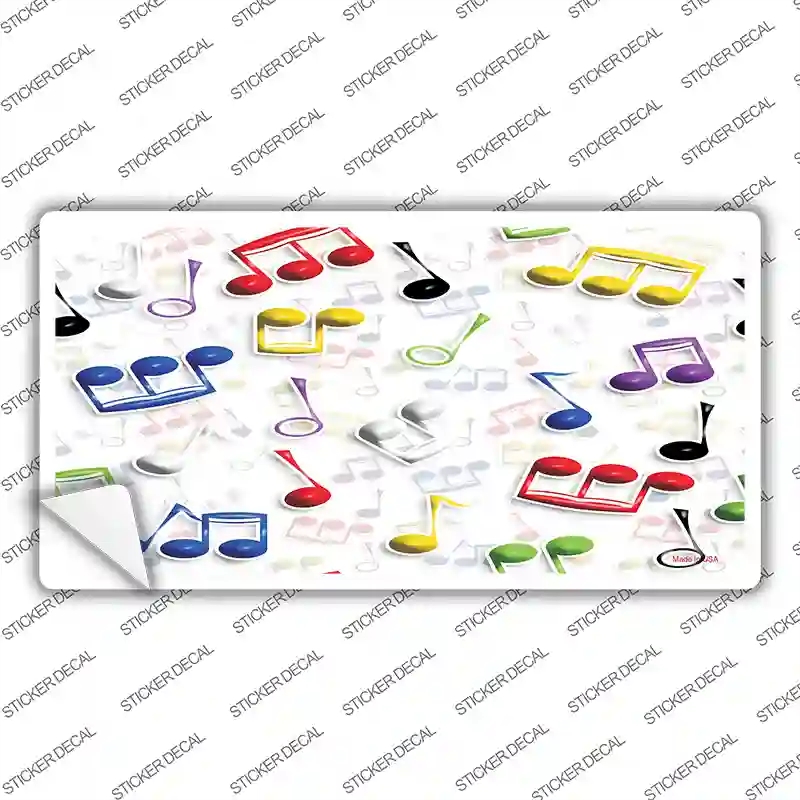 LP-2328s-XL Musical Notes Multi-Color Novelty Sticker Decal, Extra Large