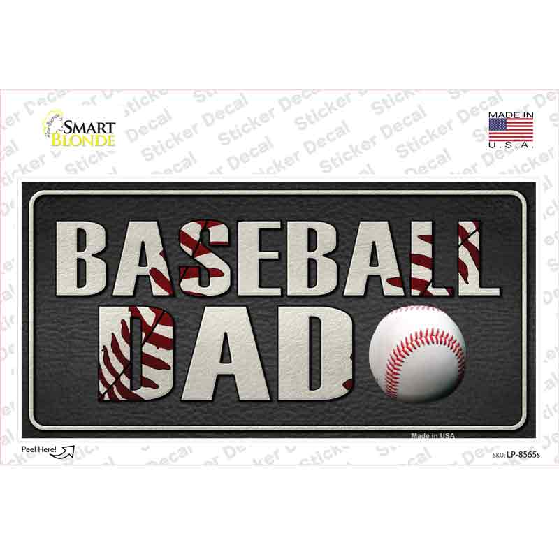LP-8565s-M Baseball Dad Novelty Sticker Decal, Medium