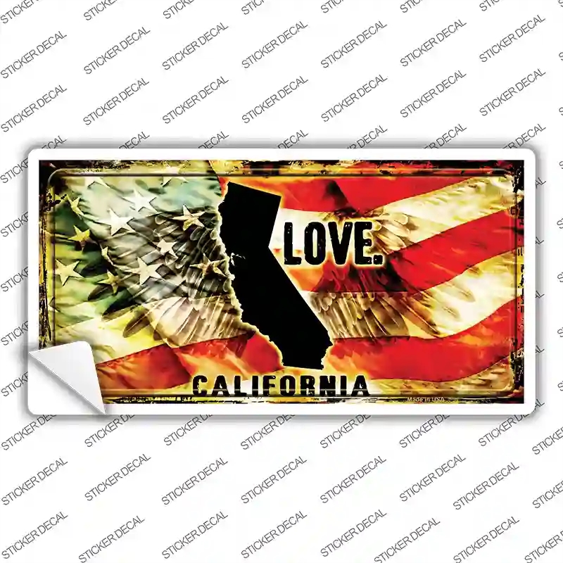 LP-8591s-S California Love Novelty Sticker Decal, Small