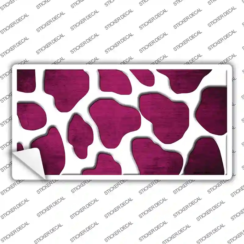LP-7012s-L Pink White Giraffe Oil Rubbed Novelty Sticker Decal, Large
