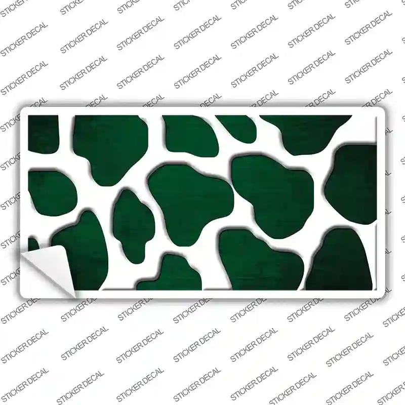 LP-7014s-L Green White Giraffe Oil Rubbed Novelty Sticker Decal, Large