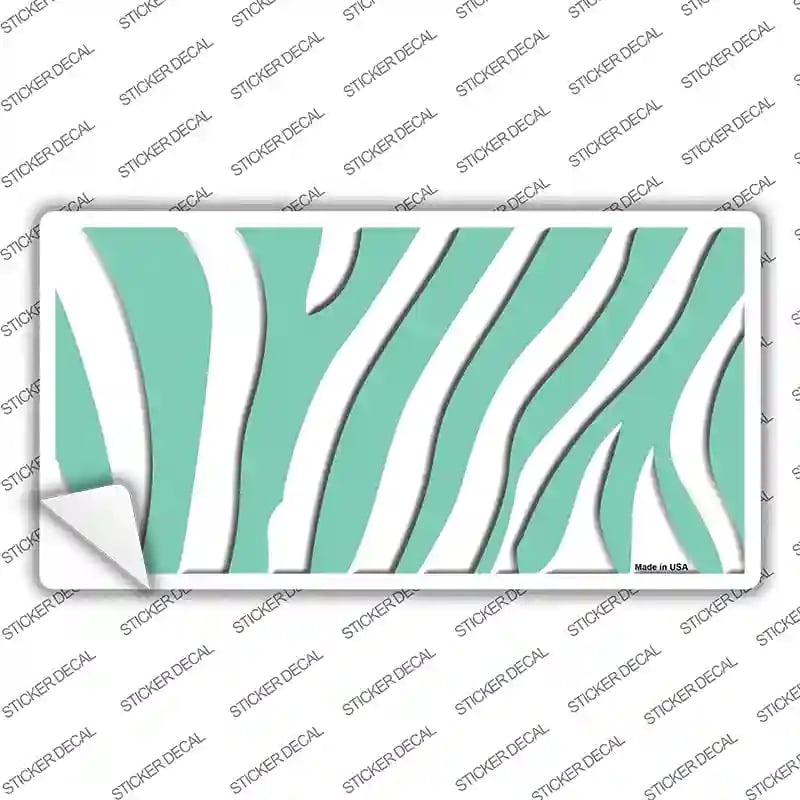 LP-2914s-XL Mint White Zebra Novelty Sticker Decal, Extra Large
