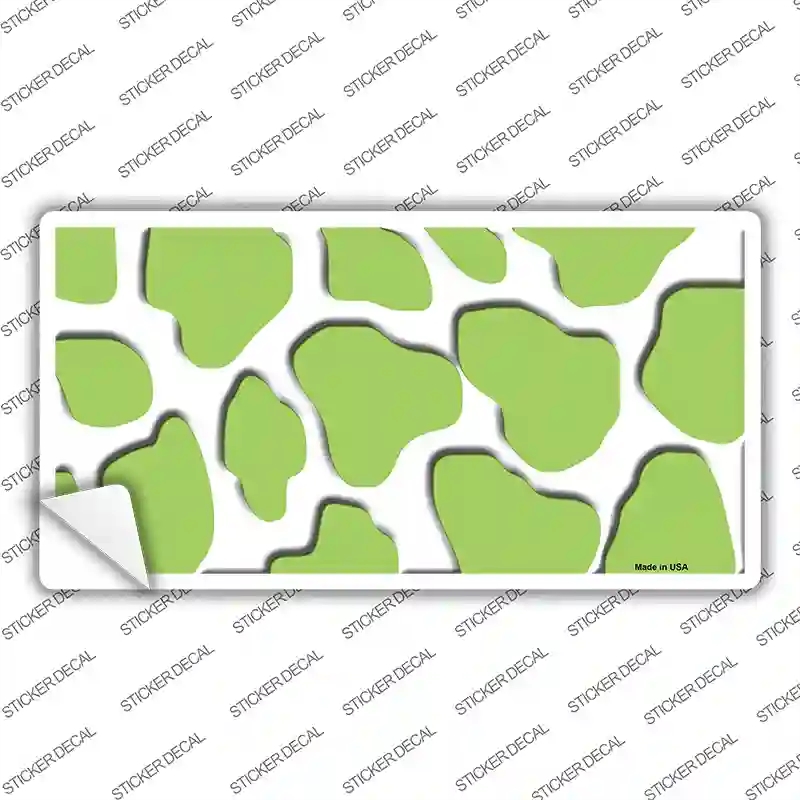 LP-2940s-S Lime Green White Giraffe Novelty Sticker Decal, Small