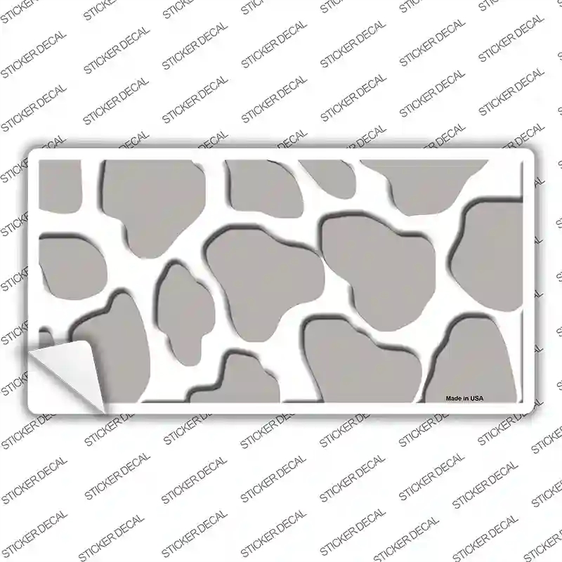 LP-2943s-S Gray White Giraffe Novelty Sticker Decal, Small