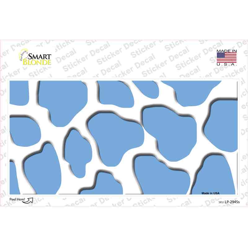 LP-2945s-M Light Blue White Giraffe Novelty Sticker Decal, Medium