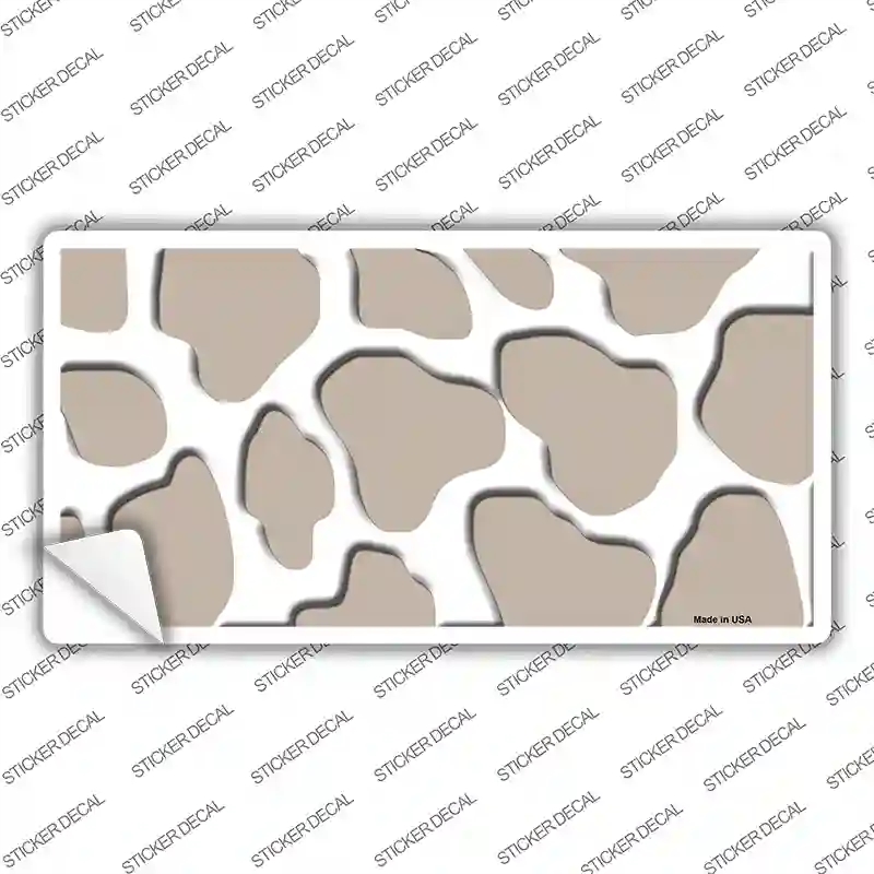 LP-2946s-XL Tan White Giraffe Novelty Sticker Decal, Extra Large
