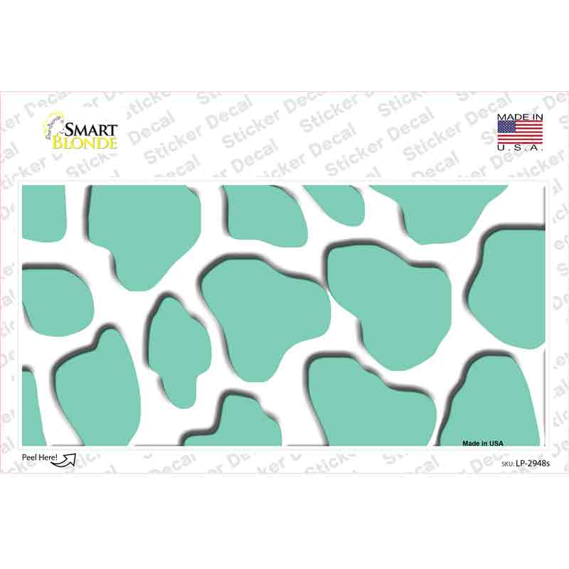 LP-2948s-M Mint White Giraffe Novelty Sticker Decal, Medium