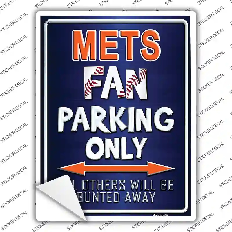 P-224s-S Mets Novelty Rectangle Sticker Decal, Small