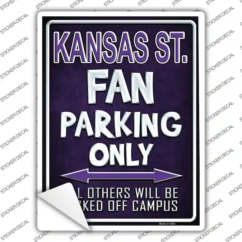 P-279s-S Kansas State Novelty Rectangle Sticker Decal, Small