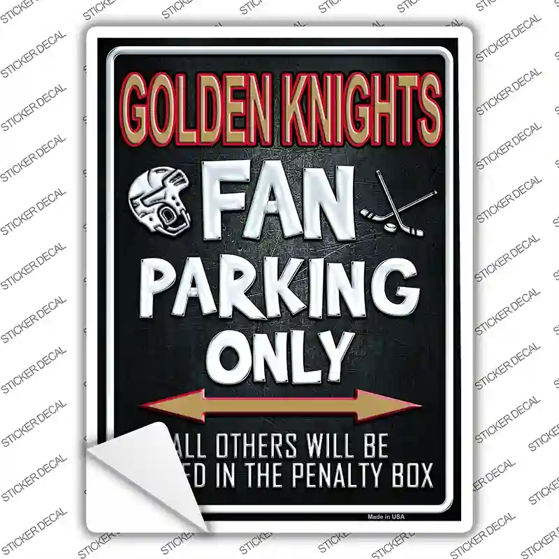 P-2823s-L Golden Knights Fan Novelty Rectangular Sticker Decal, Large