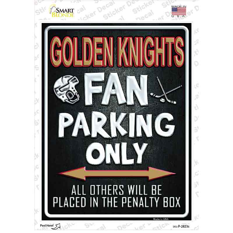 P-2823s-M Golden Knights Fan Novelty Rectangular Sticker Decal, Medium
