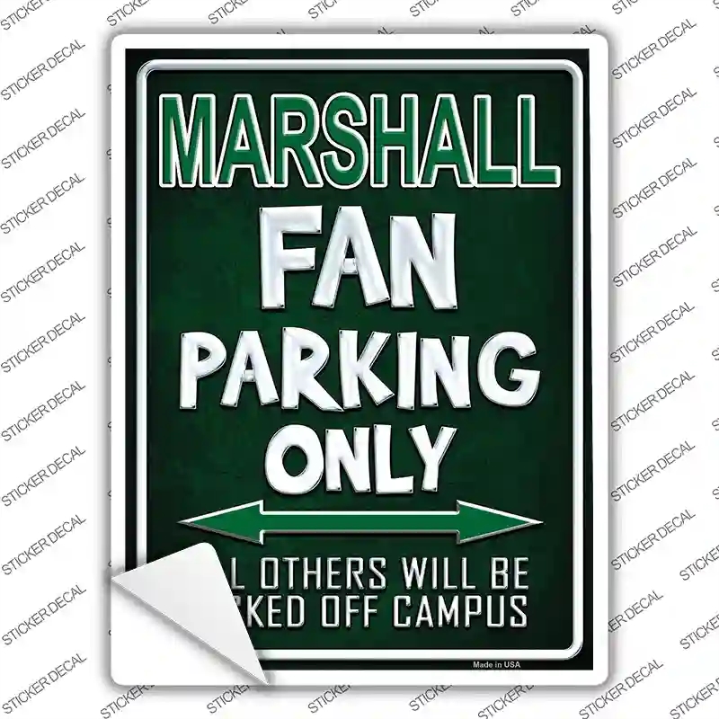 P-283s-S Marshall Novelty Rectangle Sticker Decal, Small