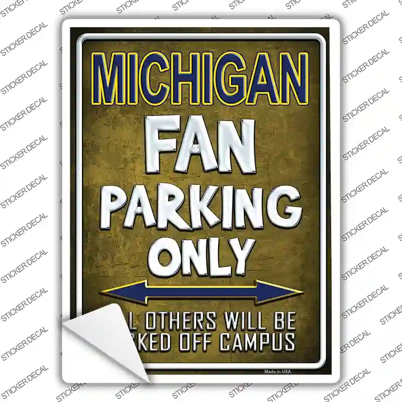 P-287s-L Michigan Novelty Rectangle Sticker Decal, Large