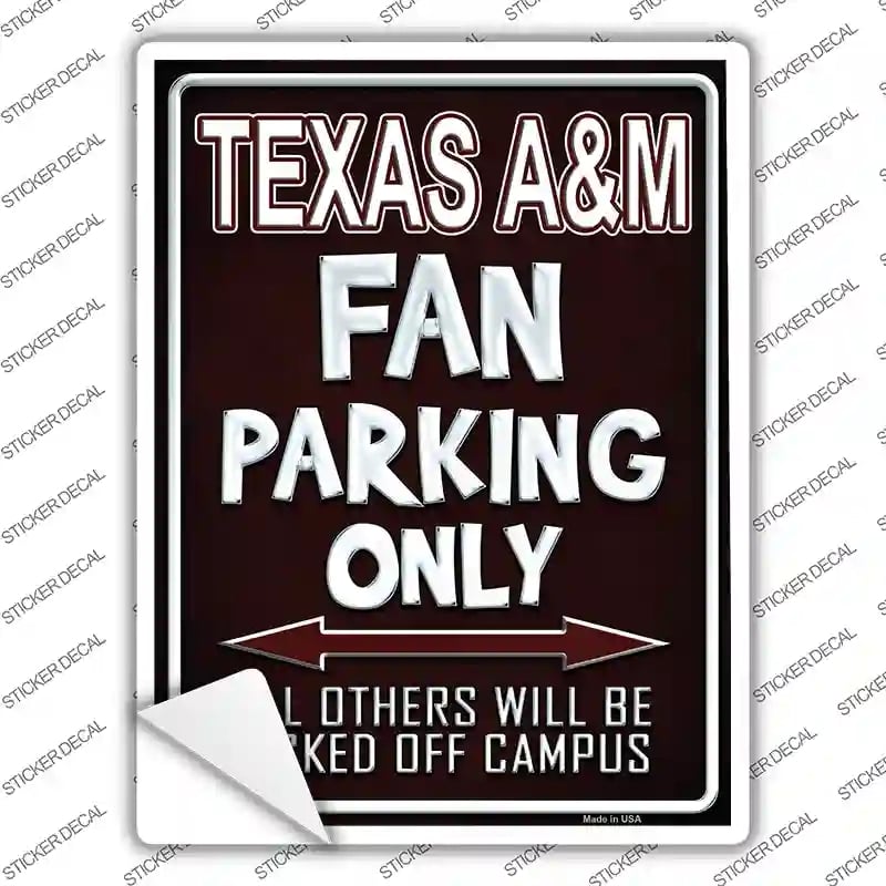 P-297s-L Texas A & M Novelty Rectangle Sticker Decal, Large