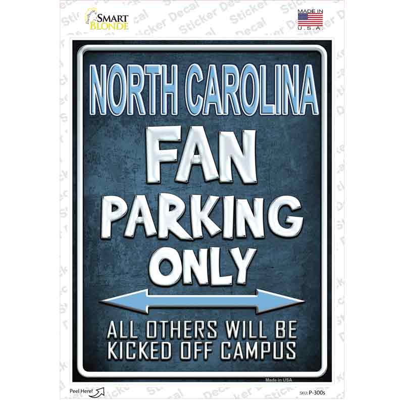 P-300s-M North Carolina Novelty Rectangle Sticker Decal, Medium