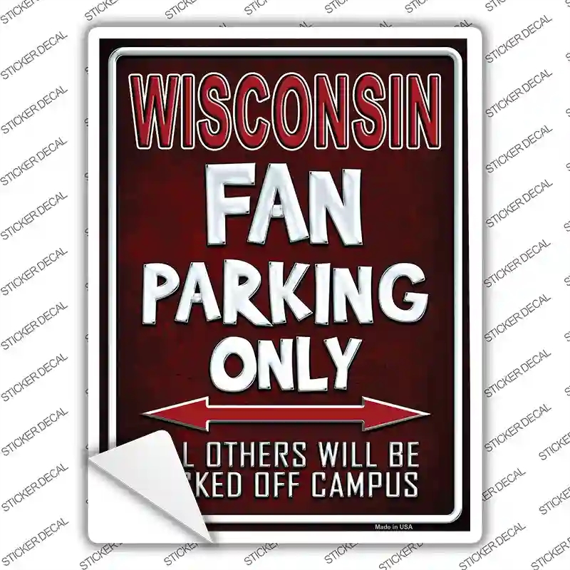 P-302s-S Wisconsin Novelty Rectangle Sticker Decal, Small