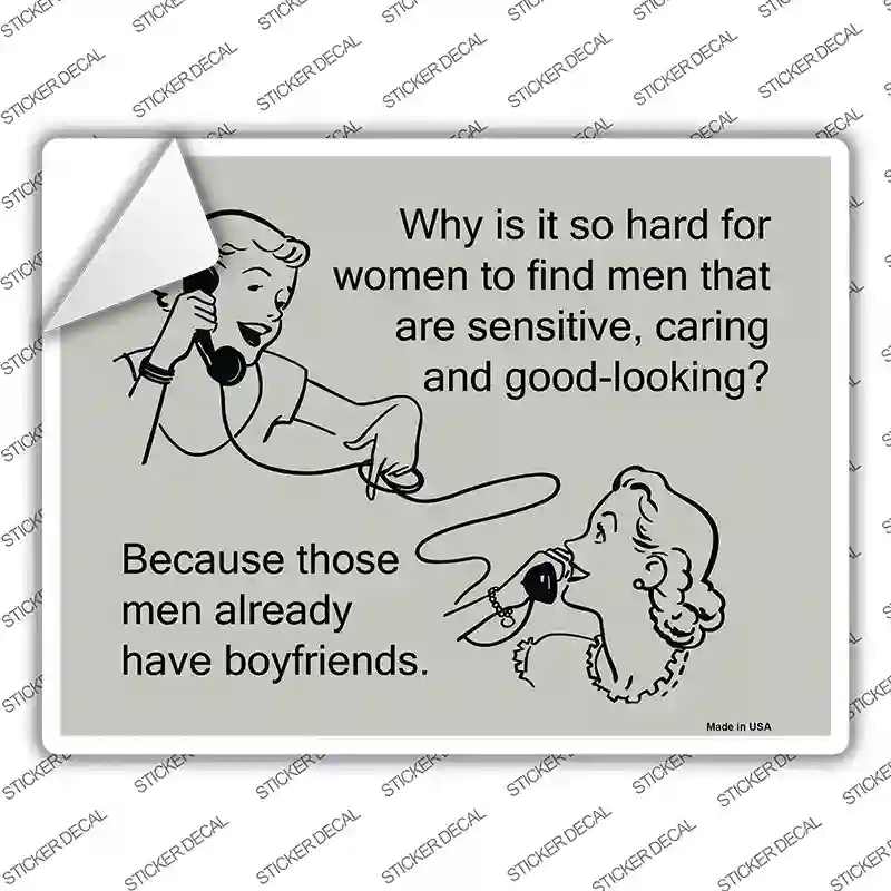 P-1003s-S Why is It So Hard for Women Novelty Rectangle Sticker Decal, Small