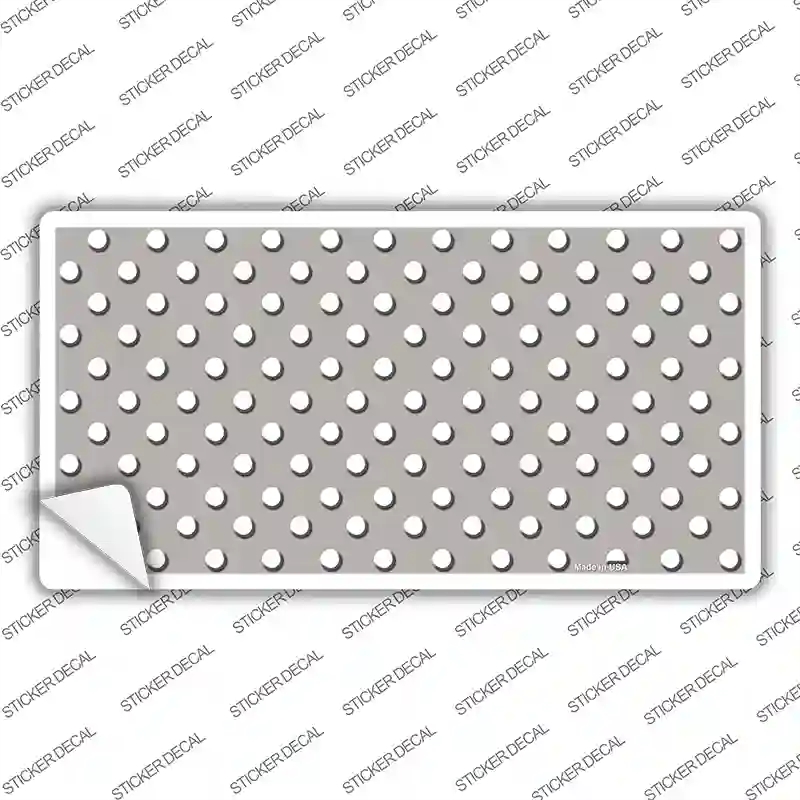 LP-4372s-S Gray Polka Dot Novelty Sticker Decal, Small