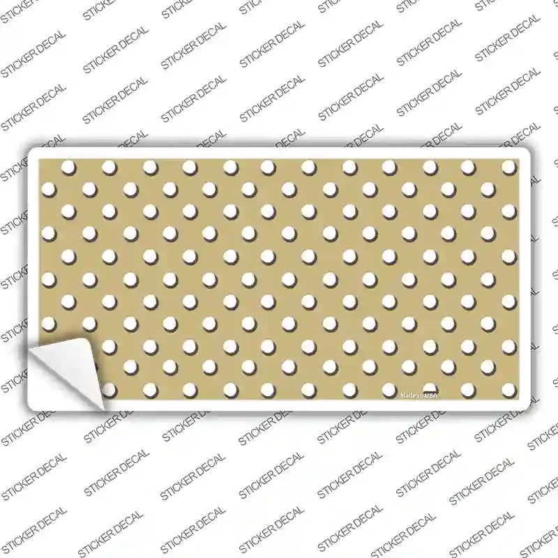 LP-4378s-L Gold Polka Dot Novelty Sticker Decal, Large