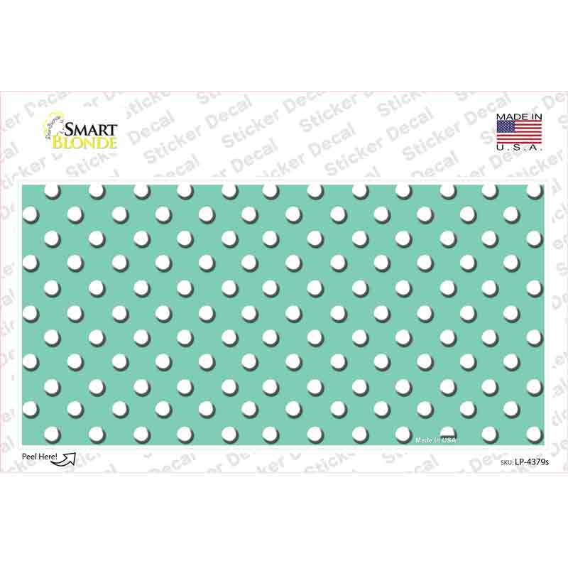 LP-4379s-M Mint Polka Dot Novelty Sticker Decal, Medium