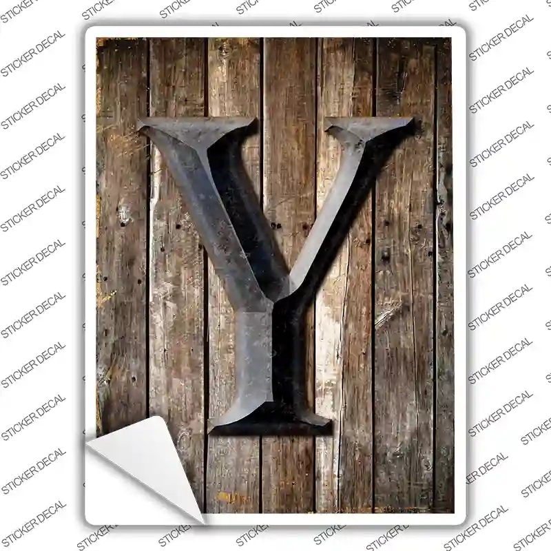 P-1289s-XL Letter Y Novelty Rectangle Sticker Decal, Extra Large