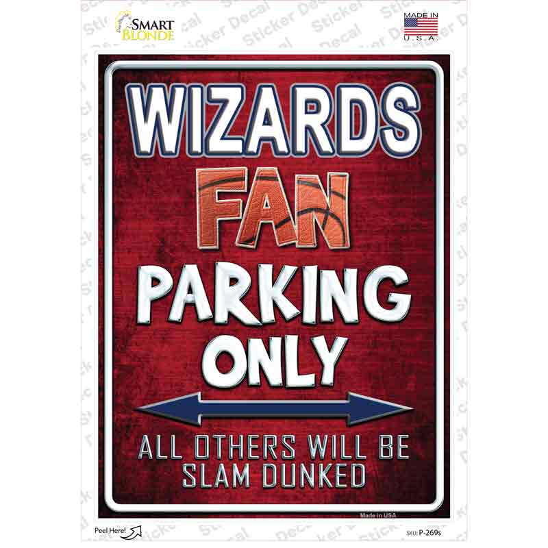 P-269s-M Wizards Novelty Rectangle Sticker Decal, Medium