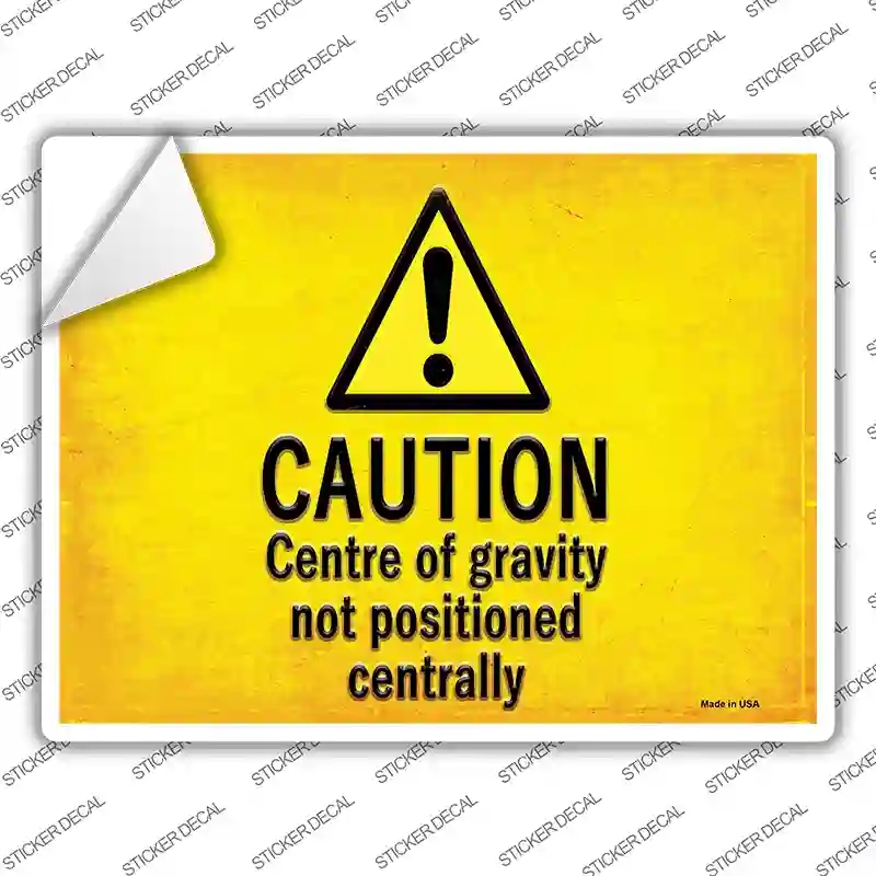 P-2745s-XL Caution Novelty Rectangle Sticker Decal, Extra Large