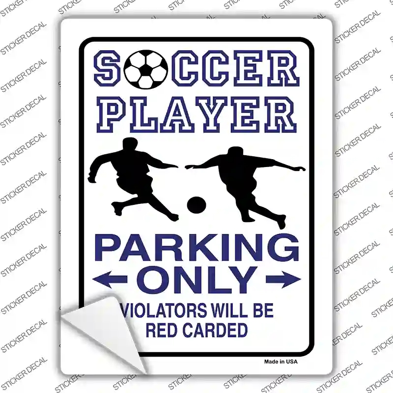 P-830s-L Soccer Only Novelty Rectangle Sticker Decal, Large