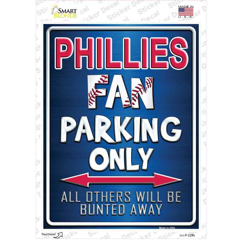P-228s-M Phillies Novelty Rectangle Sticker Decal, Medium