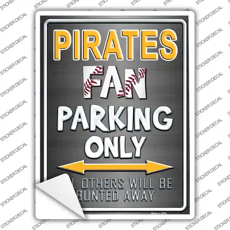 P-229s-L Pirates Novelty Rectangle Sticker Decal, Large