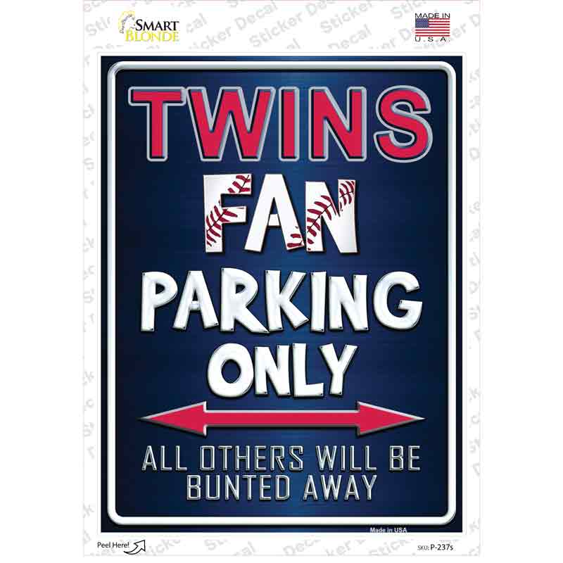 P-237s-M Twins Novelty Rectangle Sticker Decal, Medium