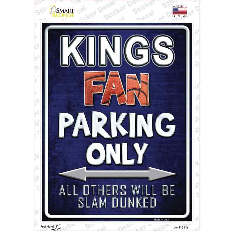 P-251s-M Kings Purple Novelty Rectangle Sticker Decal, Medium