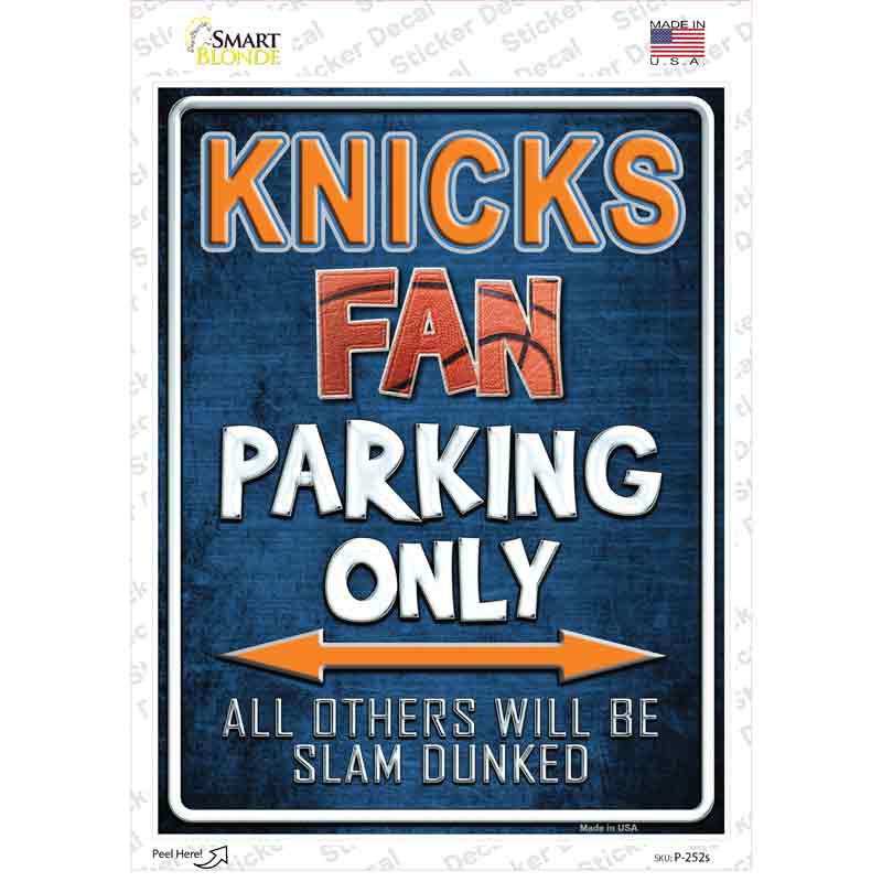P-252s-M Knicks Novelty Rectangle Sticker Decal, Medium