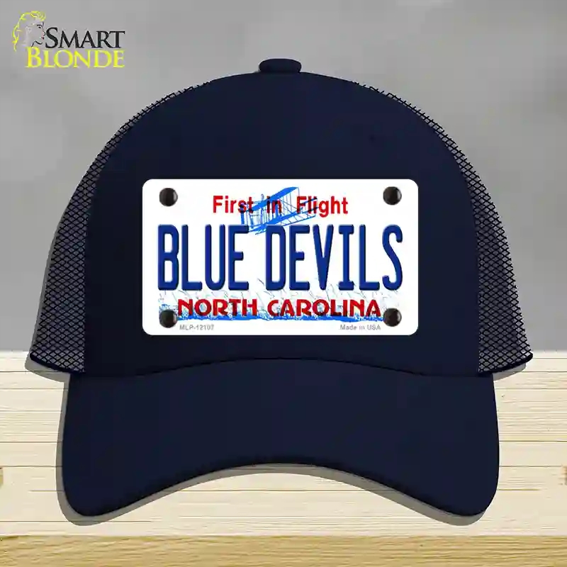 HAT16-MLP-12107 Blue Devils North Carolina State Novelty License Plate Hat, Mesh - Navy