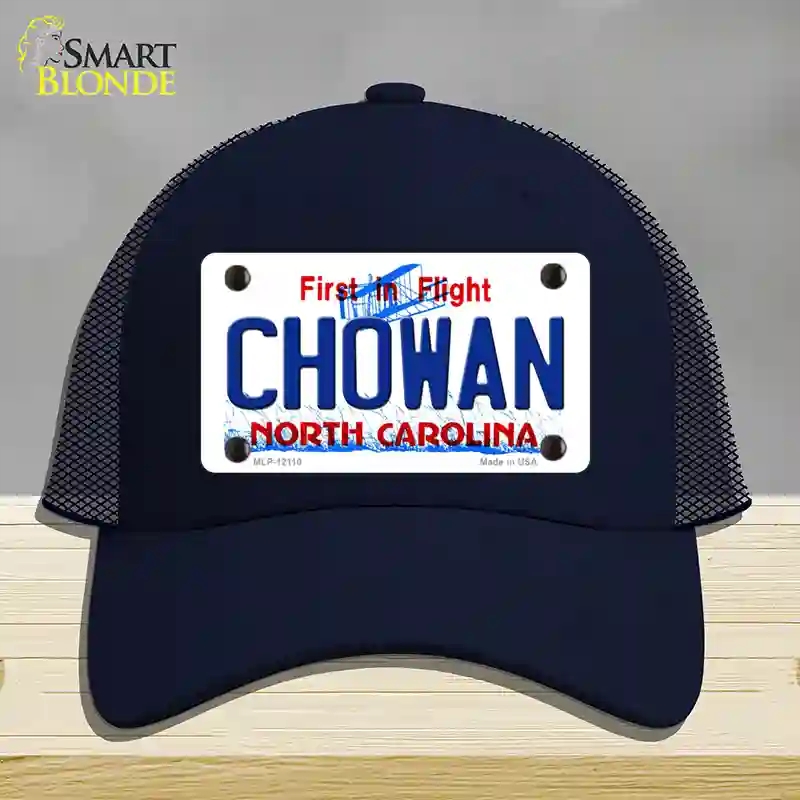 HAT16-MLP-12110 Chowan North Carolina State Novelty License Plate Hat, Mesh - Navy