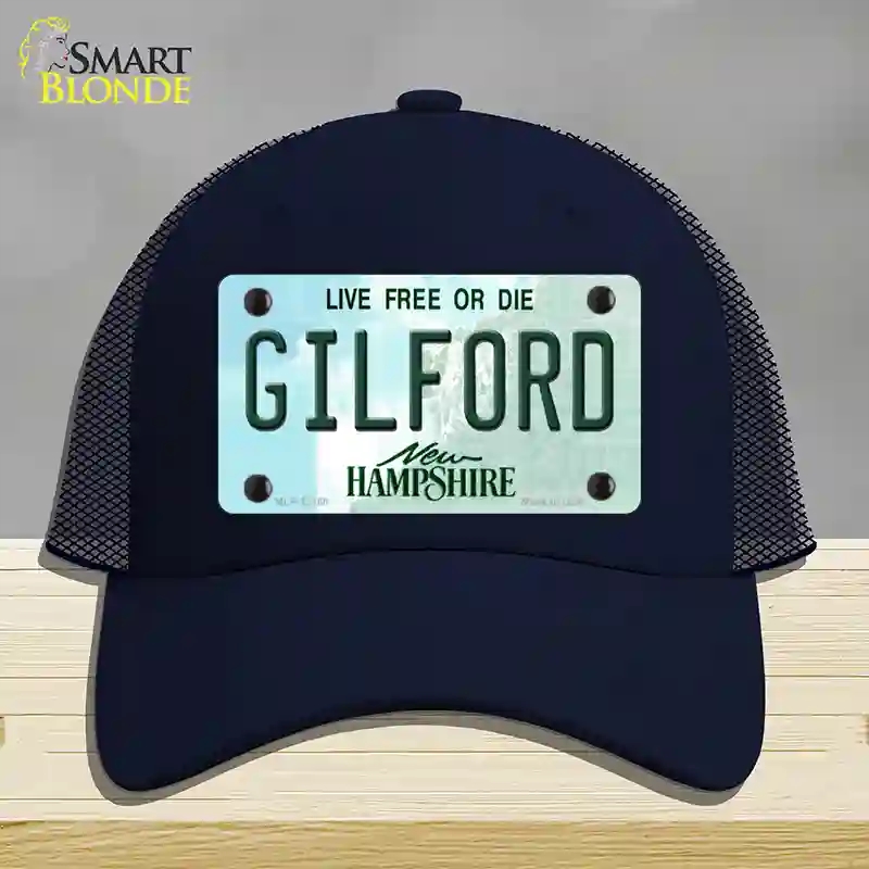 HAT16-MLP-12168 Gilford   Hampshire Novelty License Plate Hat, Mesh - Navy