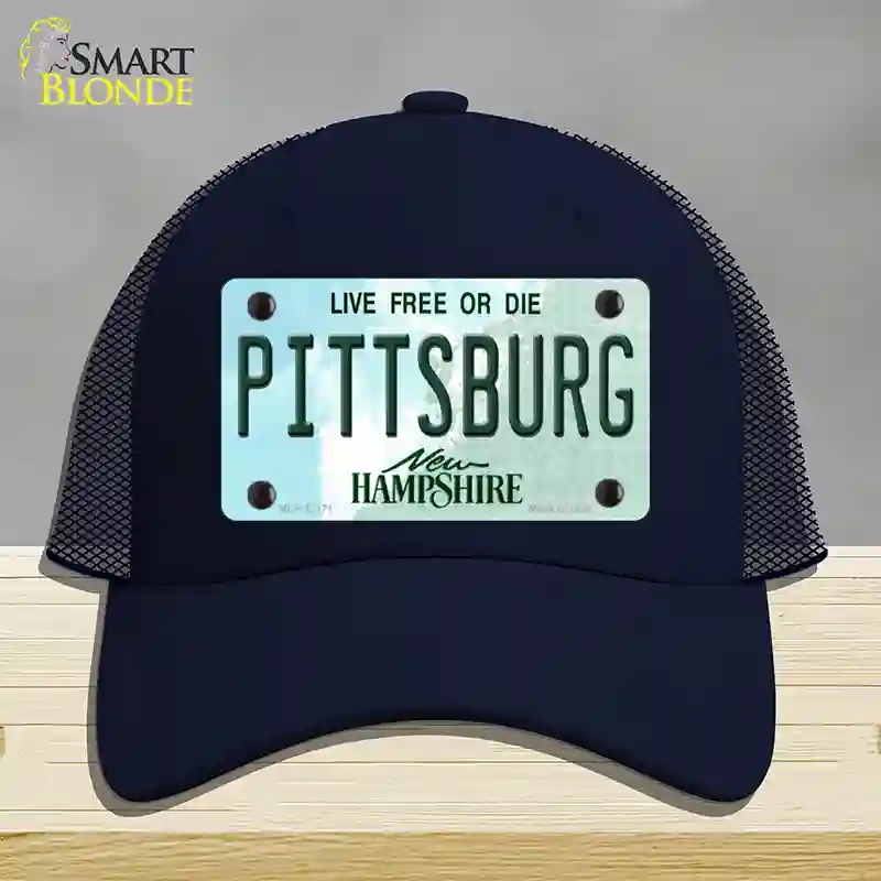 HAT16-MLP-12171 Pittsburg   Hampshire Novelty License Plate Hat, Mesh - Navy