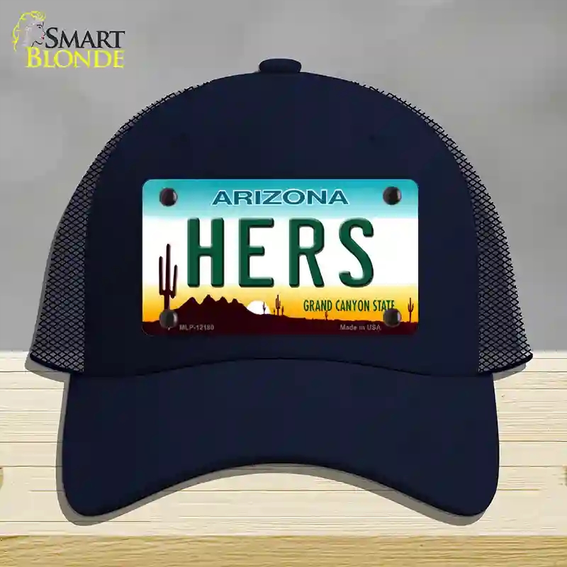 HAT16-MLP-12180 Hers Arizona Novelty License Plate Hat, Mesh - Navy