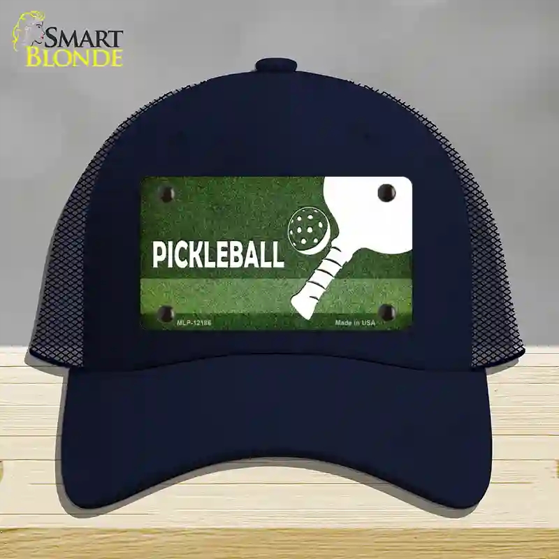 HAT16-MLP-12186 Pickleball Novelty License Plate Hat, Mesh - Navy