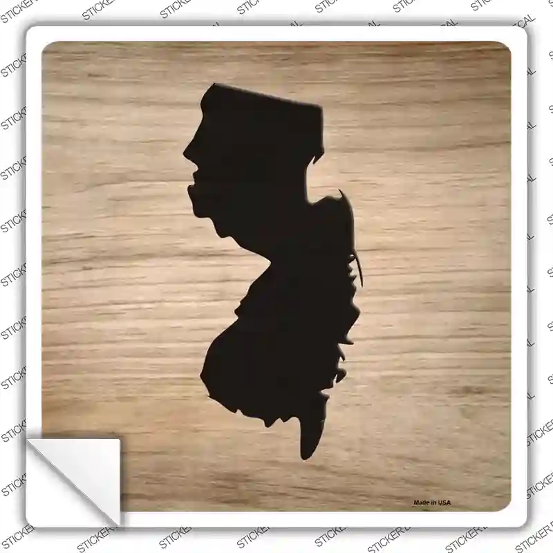 SQ-1082s-XL   Jersey Shape Letter Tile Novelty Square Sticker Decal, Extra Large