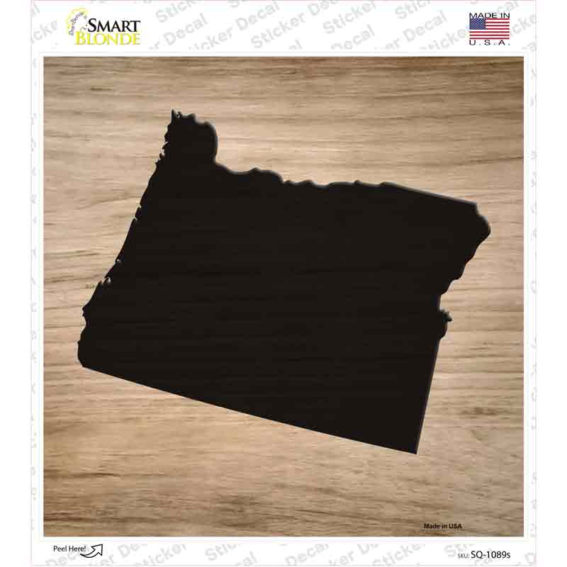 SQ-1089s-M Oregon Shape Letter Tile Novelty Square Sticker Decal, Medium