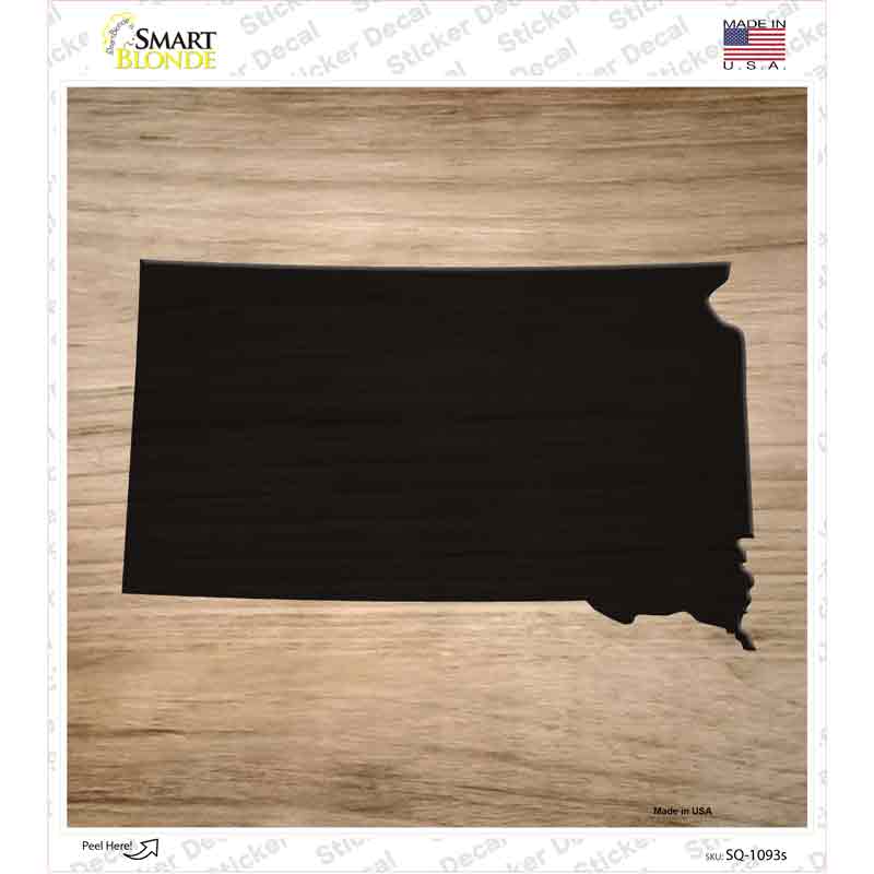 SQ-1093s-M South Dakota Shape Letter Tile Novelty Square Sticker Decal, Medium