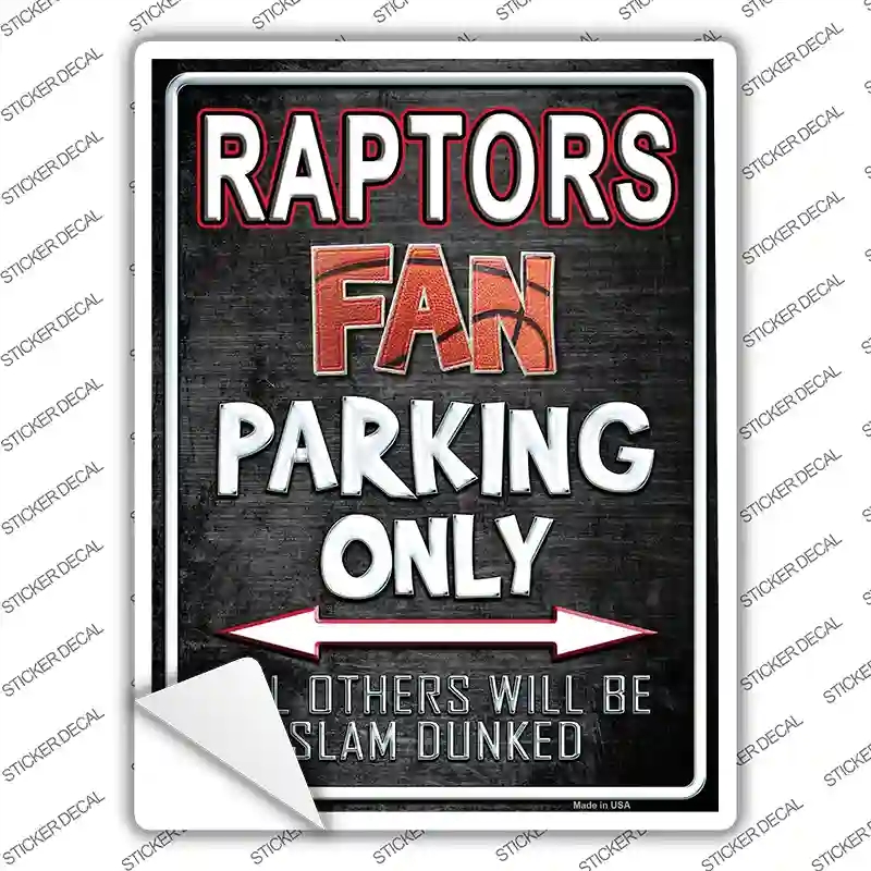 P-260s-XL Raptors Novelty Rectangle Sticker Decal, Extra Large