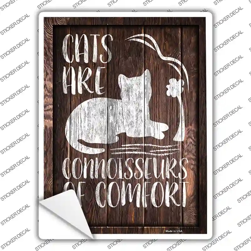 P-2635s-XL Cats Are Connoisseurs Novelty Rectangular Sticker Decal, Extra Large