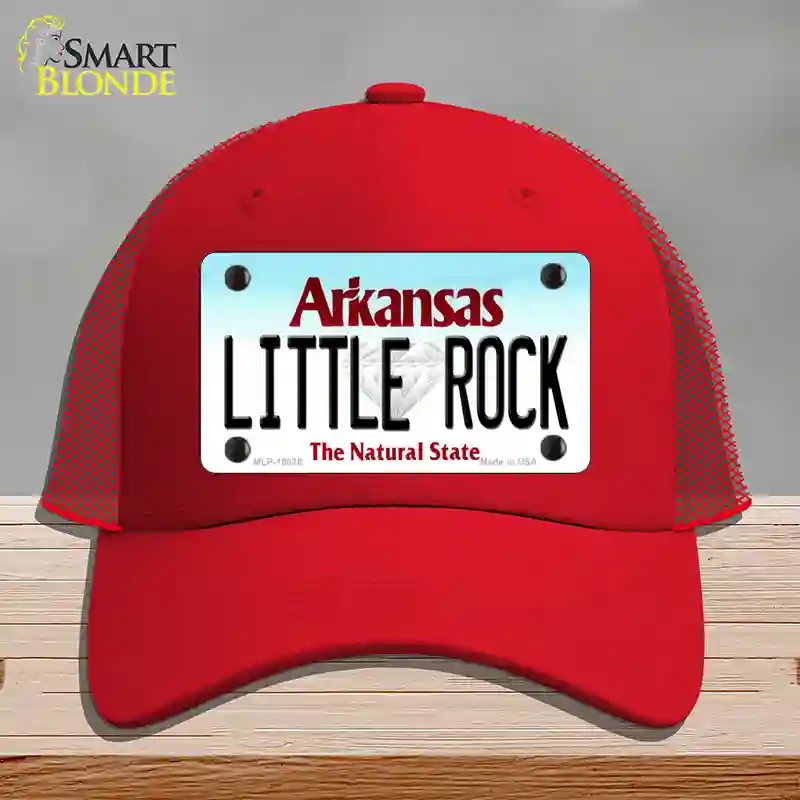HAT17-MLP-10026 Little Rock Arkansas Novelty License Plate Hat, Mesh - Red